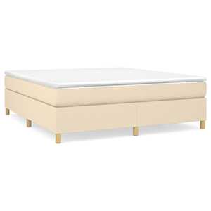 Box spring postel s matrací krémová 160x200 cm textil - obrázek 2