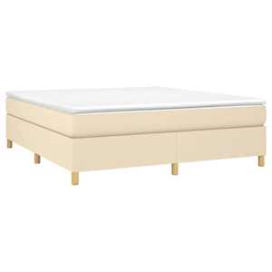 Box spring postel s matrací krémová 160x200 cm textil - obrázek 3