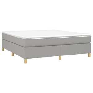 Box spring postel s matrací světle šedá 180 x 200 cm textil - obrázek 3