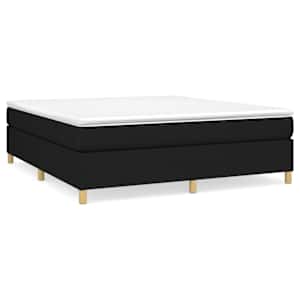 Box spring postel s matrací černá 180x200 cm textil - obrázek 2