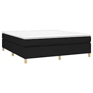 Box spring postel s matrací černá 180x200 cm textil - obrázek 3