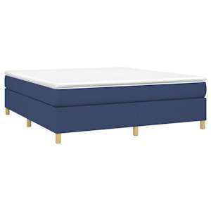 Box spring postel s matrací modrá 180x200 cm textil - obrázek 3