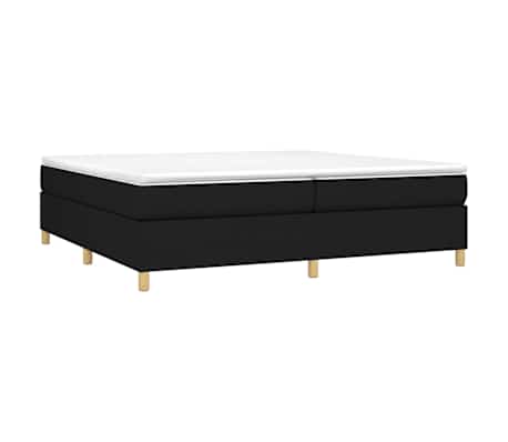 vidaXL Krevet s oprugama i madracem crni 200x200 cm od tkanine