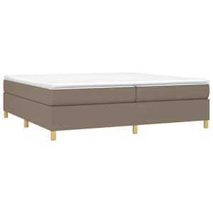 Box spring postel s matrací taupe 200x200 cm textil - obrázek 3