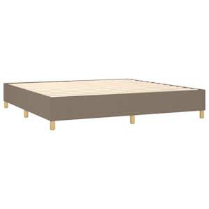 Box spring postel s matrací taupe 200x200 cm textil - obrázek 4