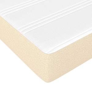 Box spring postel s matrací krémová 200x200 cm textil - obrázek 8