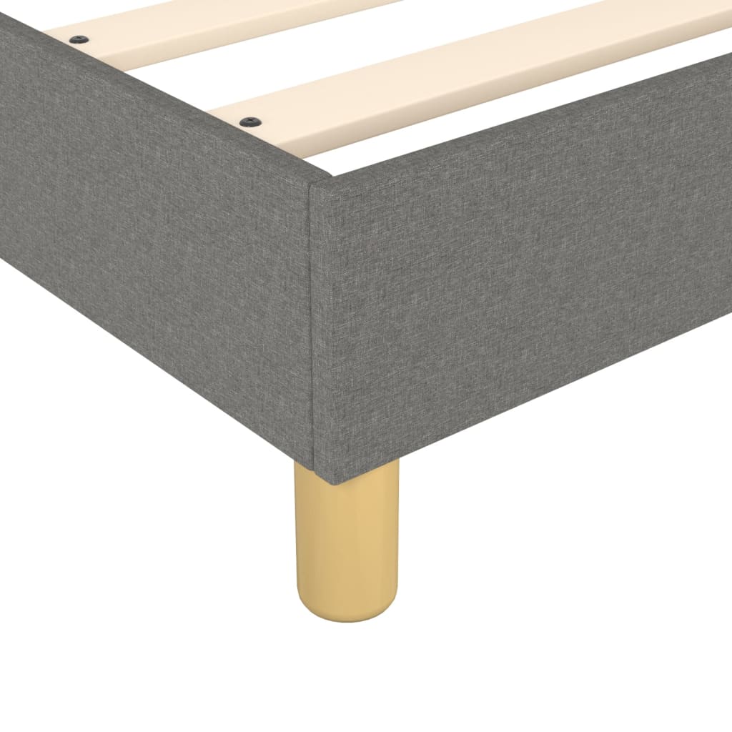Box Spring Bed with Mattress Dark Gray - Image 7