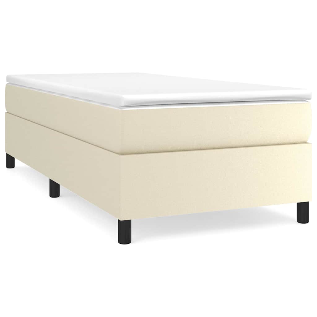 vidaXL Boxspring met matras kunstleer crèmekleurig 80x200 cm, foto 3