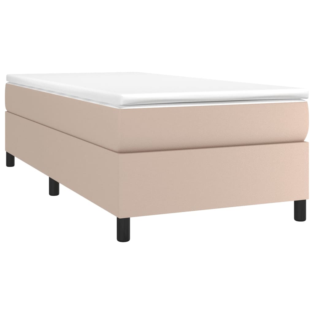 Thumbnail - vidaXL Boxspringbett mit Matratze Cappuccino-Braun 80x200cm Kunstleder