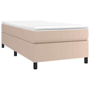 Box spring postel s matrací cappuccino 100x200 cm umělá kůže - obrázek 3