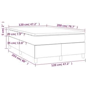 Box spring postel s matrací černá 120 x 200 cm umělá kůže - obrázek 10