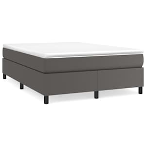 Box spring postel s matrací šedá 140 x 190 cm umělá kůže - obrázek 2