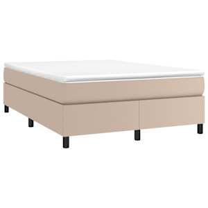 Box spring postel s matrací cappuccino 140x190 cm umělá kůže - obrázek 3