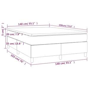 Box spring postel s matrací cappuccino 140x190 cm umělá kůže - obrázek 10