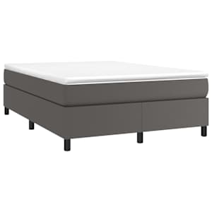 Box spring postel s matrací šedá 160x200 cm umělá kůže - obrázek 3