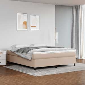 Box spring postel s matrací cappuccino 160x200 cm umělá kůže - obrázek 1