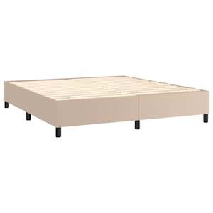 Box spring postel s matrací cappuccino 180 x 200 cm umělá kůže - obrázek 4