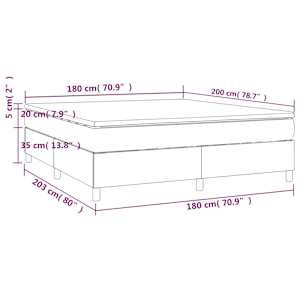 Box spring postel s matrací cappuccino 180 x 200 cm umělá kůže - obrázek 10