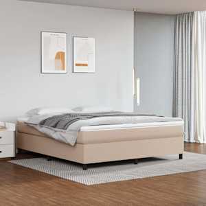Box spring postel s matrací cappuccino 180 x 200 cm umělá kůže - obrázek 1