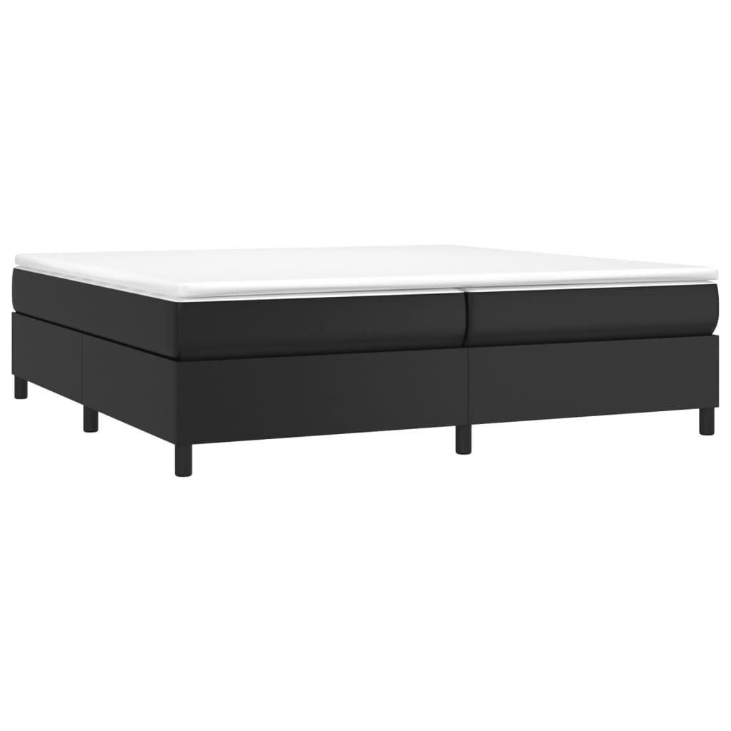vidaXL Boxspring met matras kunstleer zwart 200x200 cm afbeelding