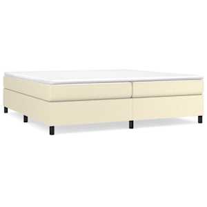 Box spring postel s matrací krémová 200x200 cm umělá kůže - obrázek 2
