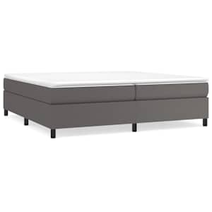 Box spring postel s matrací šedá 200x200 cm umělá kůže - obrázek 2