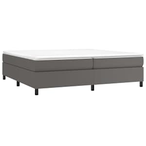 Box spring postel s matrací šedá 200x200 cm umělá kůže - obrázek 3