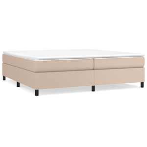 Box spring postel s matrací cappuccino 200 x 200 cm umělá kůže - obrázek 2