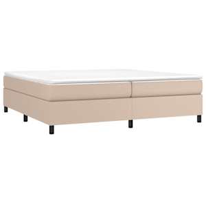 Box spring postel s matrací cappuccino 200 x 200 cm umělá kůže - obrázek 3