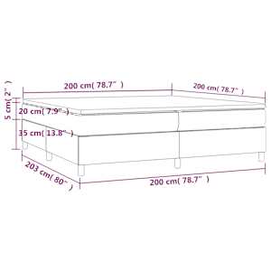Box spring postel s matrací cappuccino 200 x 200 cm umělá kůže - obrázek 10