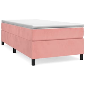 Box spring postel s matrací růžová 80 x 200 cm samet - obrázek 2