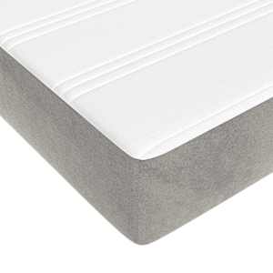 Box spring postel s matrací světle šedá 120 x 200 cm samet - obrázek 8