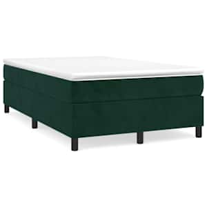 Box spring postel s matrací tmavě zelená 120 x 200 cm samet - obrázek 2