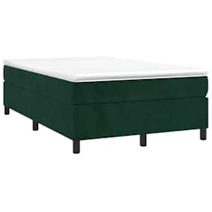 Box spring postel s matrací tmavě zelená 120 x 200 cm samet - obrázek 3