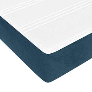 Box spring postel s matrací tmavě modrá 120 x 200 cm samet - obrázek 8