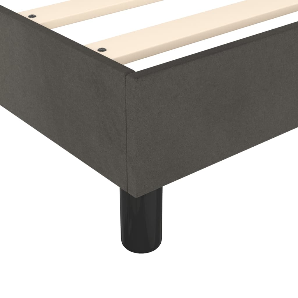 Box spring postel s matrací tmavě šedý 140 x 190 cm samet