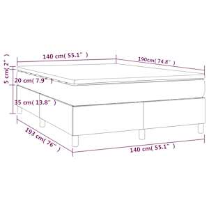 Box spring postel s matrací tmavě zelená 140x190 cm samet - obrázek 10