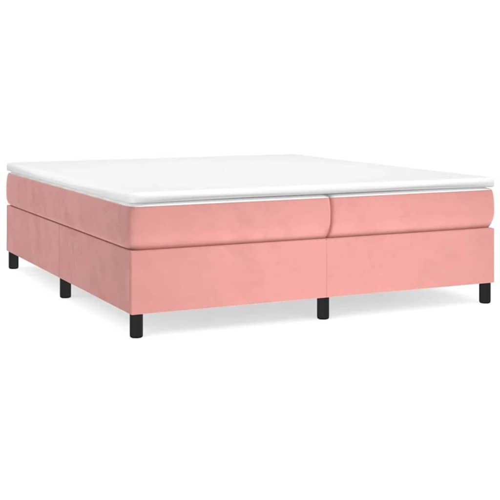 Thumbnail - vidaXL Boxspringbett mit Matratze Rosa 200x200 cm Samt