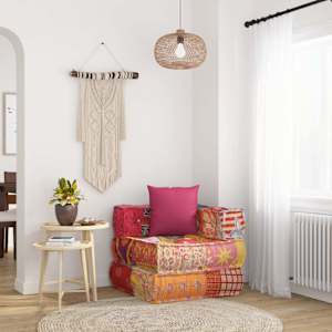 Modularni tabure z blazino krpanka blago