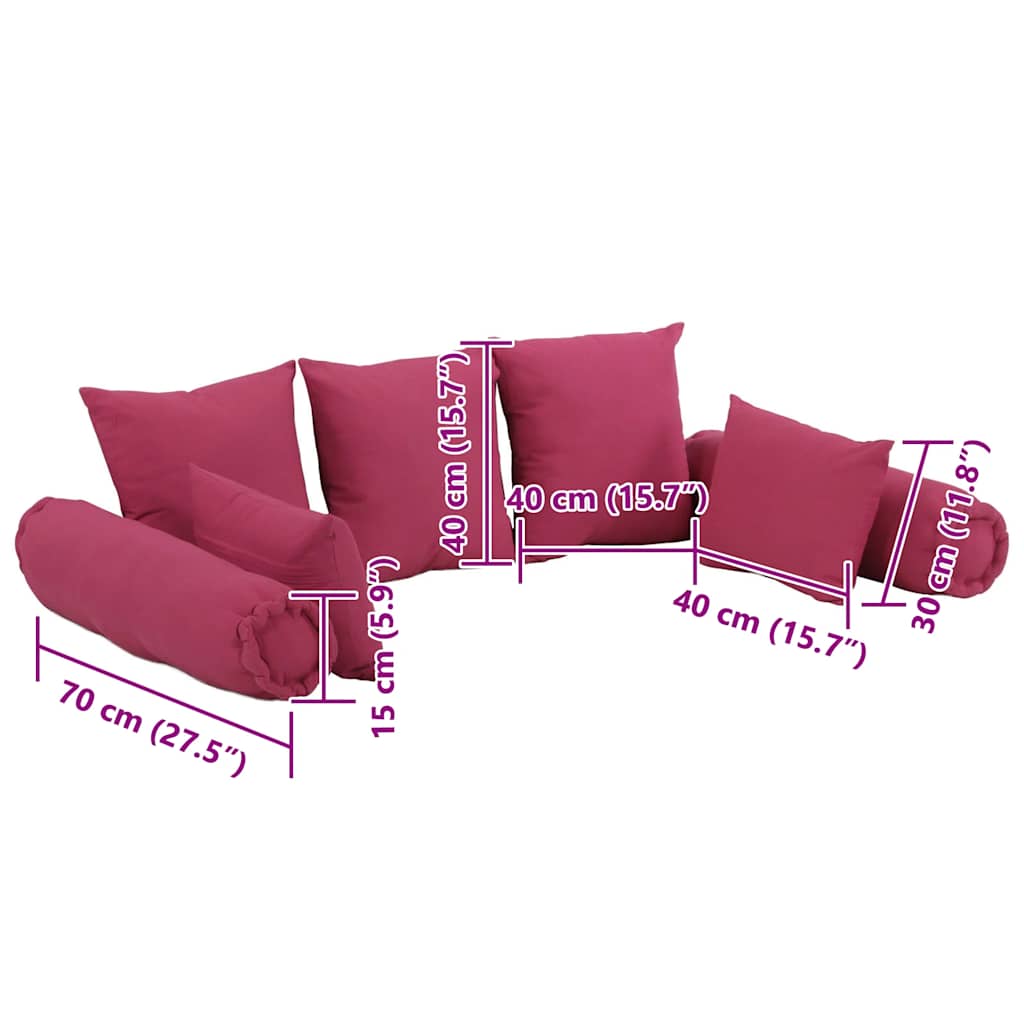 Set Di Cuscini 7 Pz In Tessuto Rosa VidaXL 18 width=274