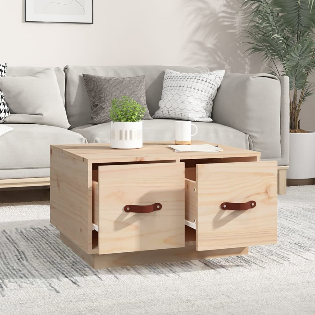 vidaXL Salontafel 60x53x35 cm massief grenenhout afbeelding