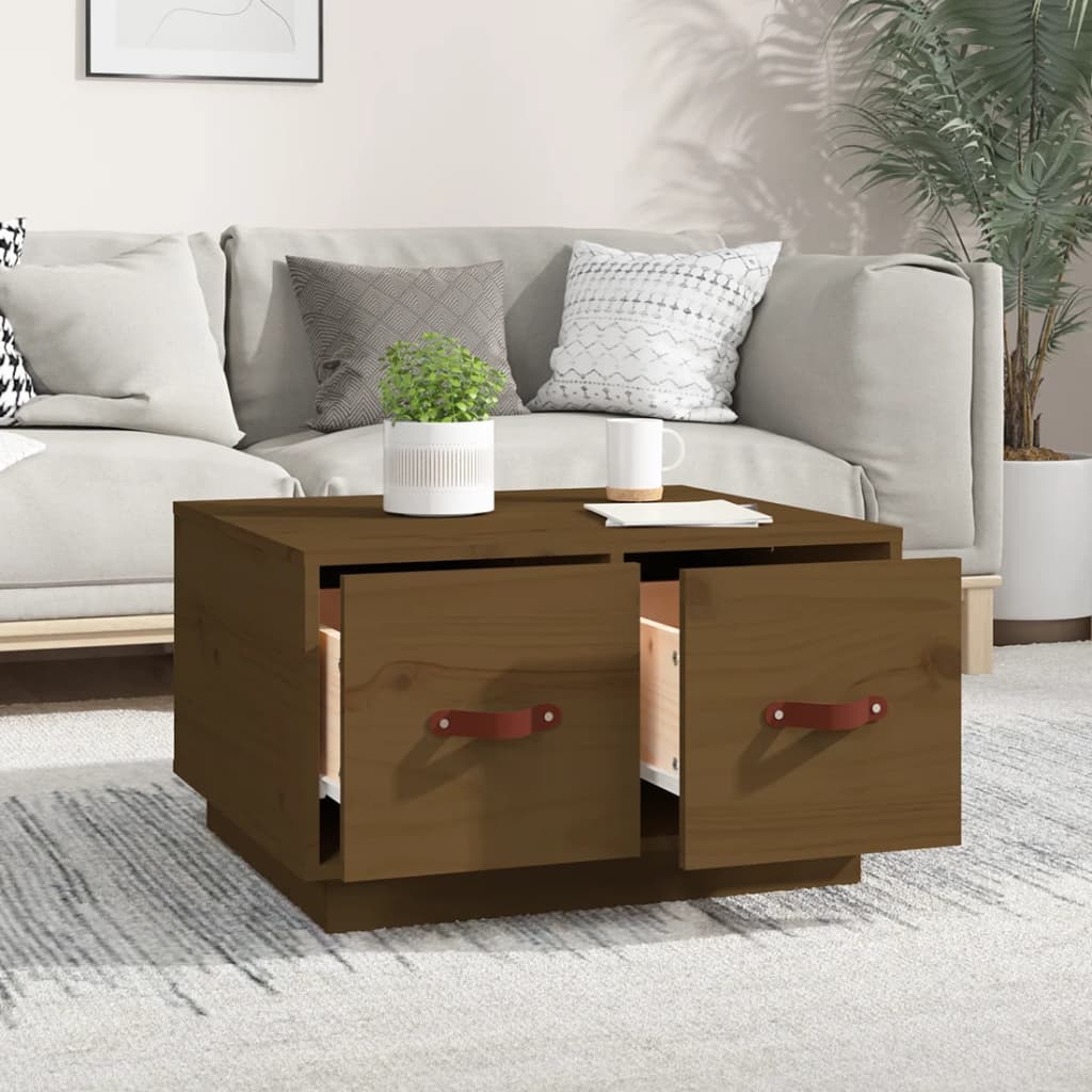 Thumbnail - vidaXL Couchtisch Honigbraun 60x53x35 cm Massivholz Kiefer