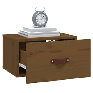 Nástěnné noční stolky 2 ks medově hnědé 40 x 29,5 x 22 cm - obrázek 4