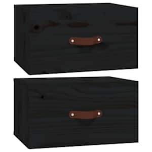 vidaXL seinale kinnitatavad &ouml;&ouml;kapid, must, 40x29,5x22 cm