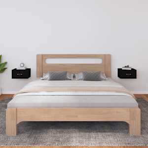 Nástěnné noční stolky 2 ks černé 40x29,5x22 cm - obrázek 1