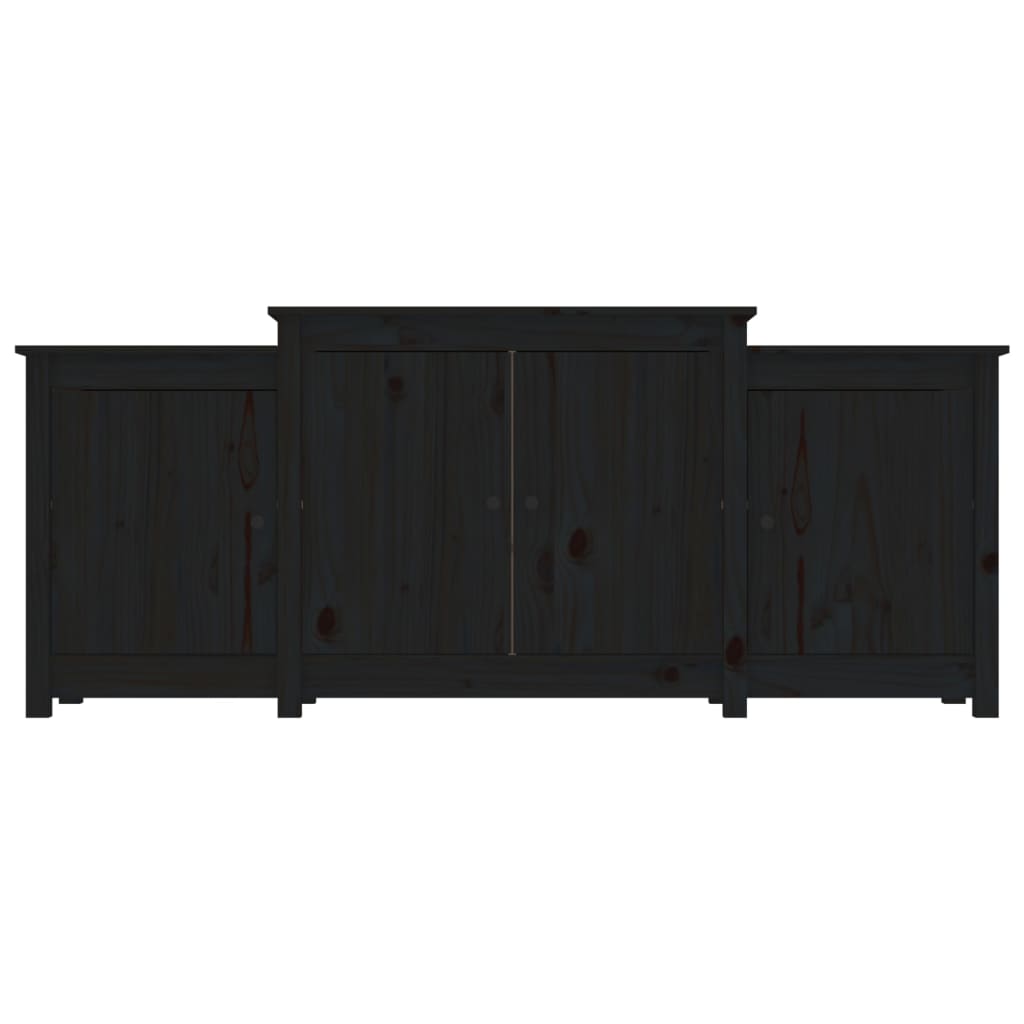 Sideboard Schwarz 164x37x68 cm Massivholz Kiefer | Stepinfit.de