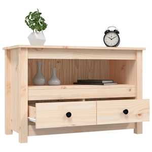 TV skříňka 79 x 35 x 52 cm masivní borové dřevo - obrázek 5