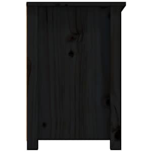 TV skříňka černá 79x35x52 cm masivní borové dřevo - obrázek 8