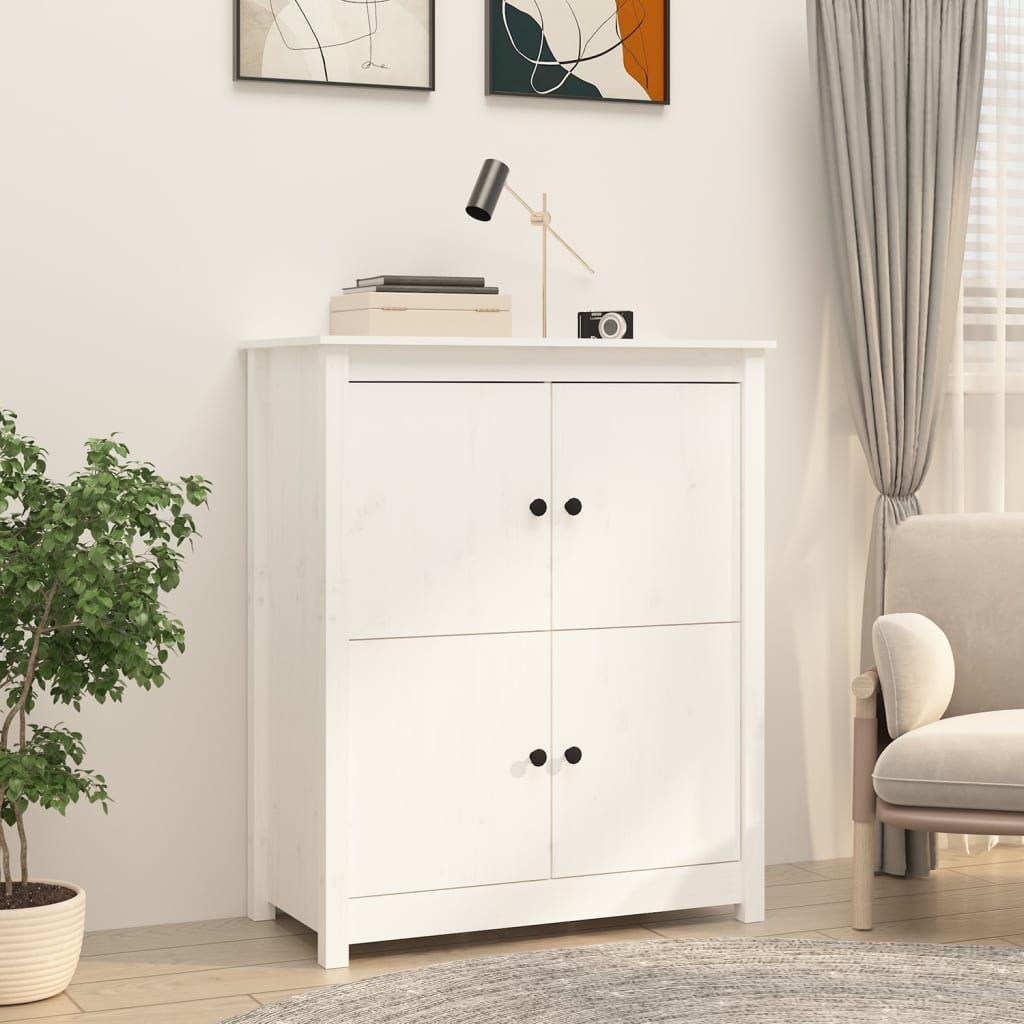 Sideboard Weiß 83×41,5×100 cm Massivholz Kiefer kaufen