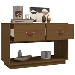 TV skříňka medově hnědá 90x40x60 cm masivní borové dřevo - obrázek 5